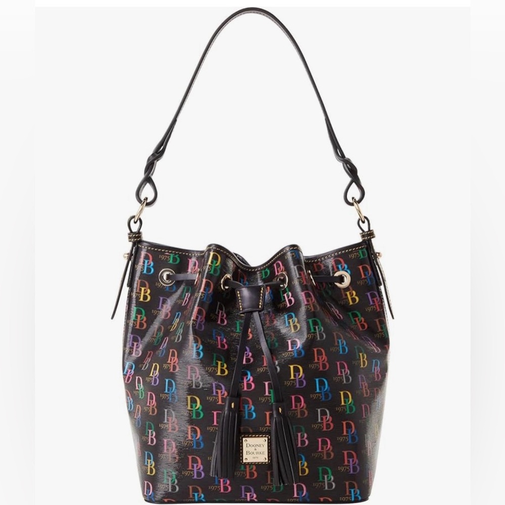 Dooney & Bourke DB75 Multi Tasha Drawstring Bag